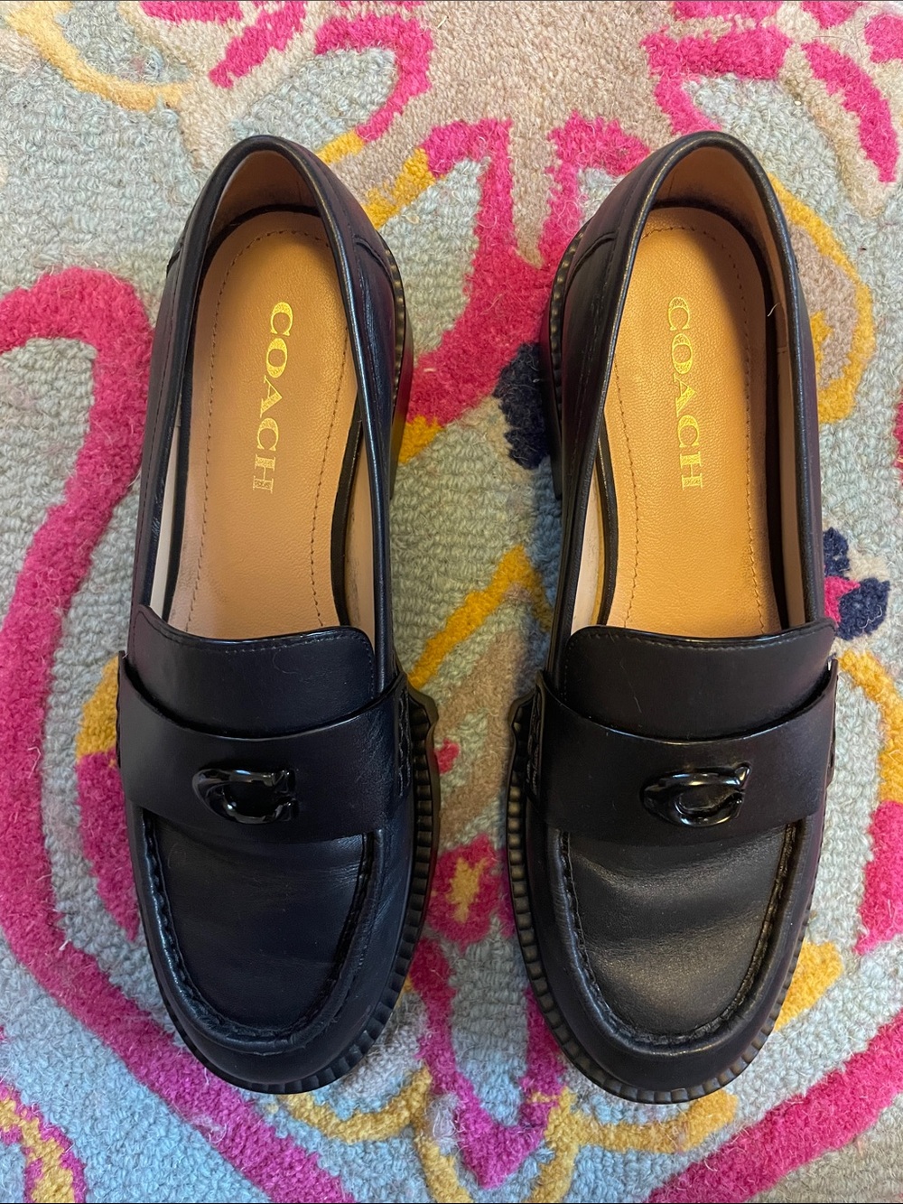 COACH Women's Leah Platform Loafers - Picture 9 of 12